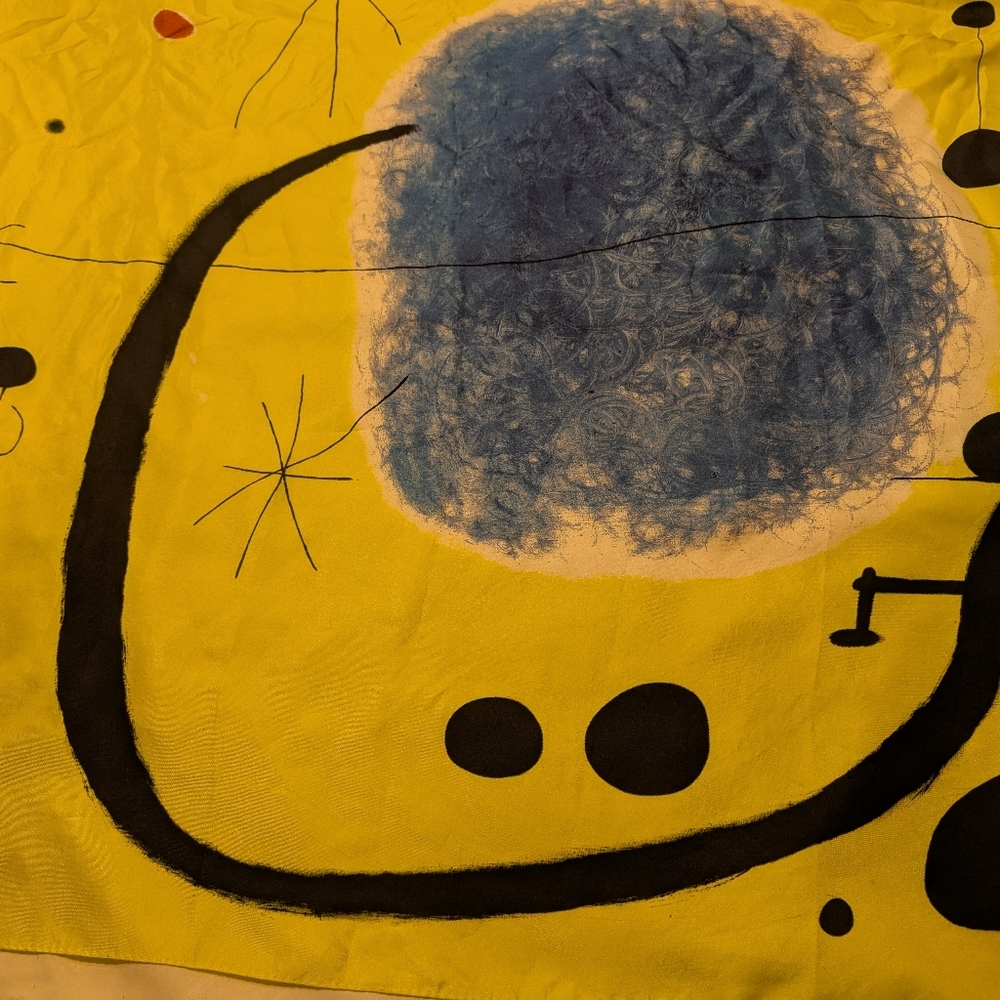 Joan Miro Silk Square Scarf 1967 - Picture 4 of 12